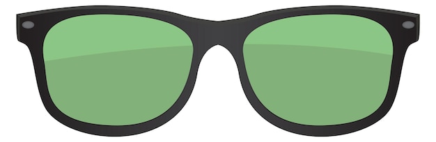 Icono de gafas de sol marco de gafas clásicas con vidrio verde