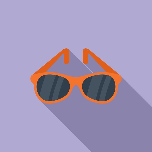 Icono de gafas de sol de verano vector plano Parque acuático Tiempo de diversión