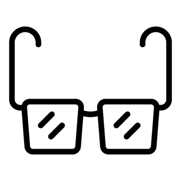 Icono de gafas vector de contorno Visión ocular Gota salud