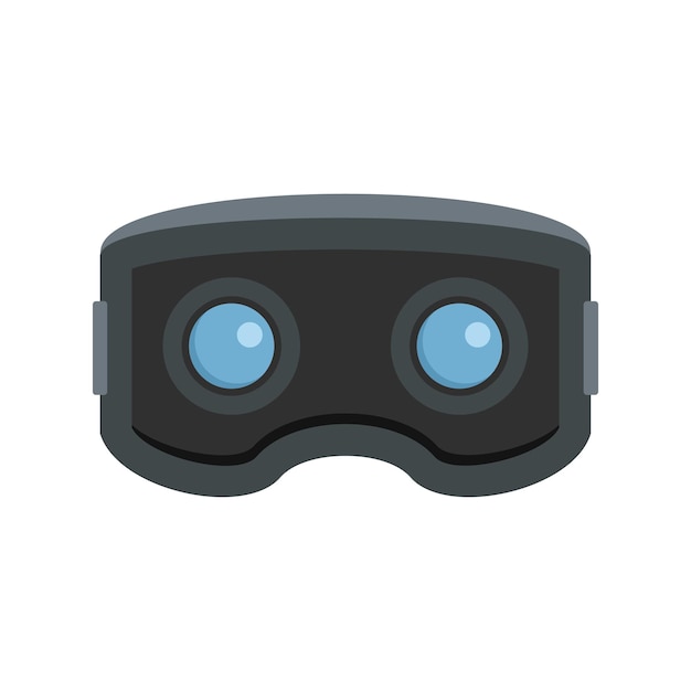 Icono de gafas VR Ilustración plana del icono de vector de gafas VR para web aislado en blanco