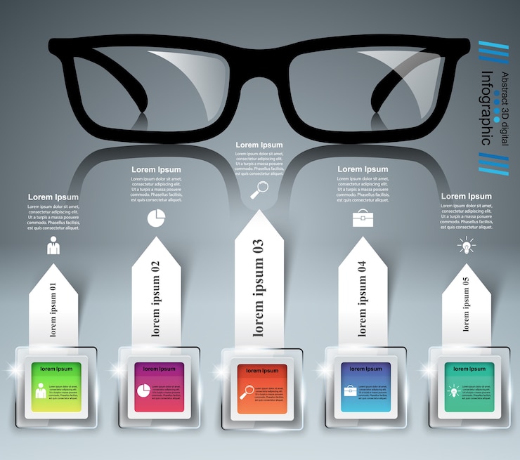Vector icono de gafas