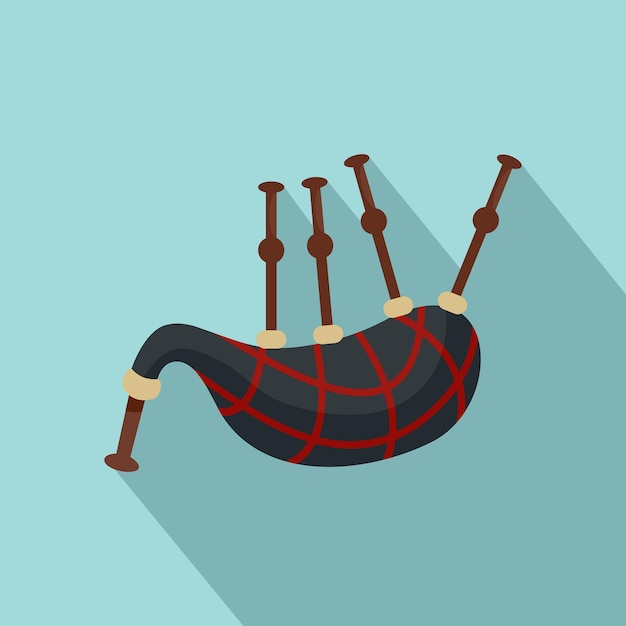 Icono de gaita Ilustración plana del icono de vector de gaita para diseño web