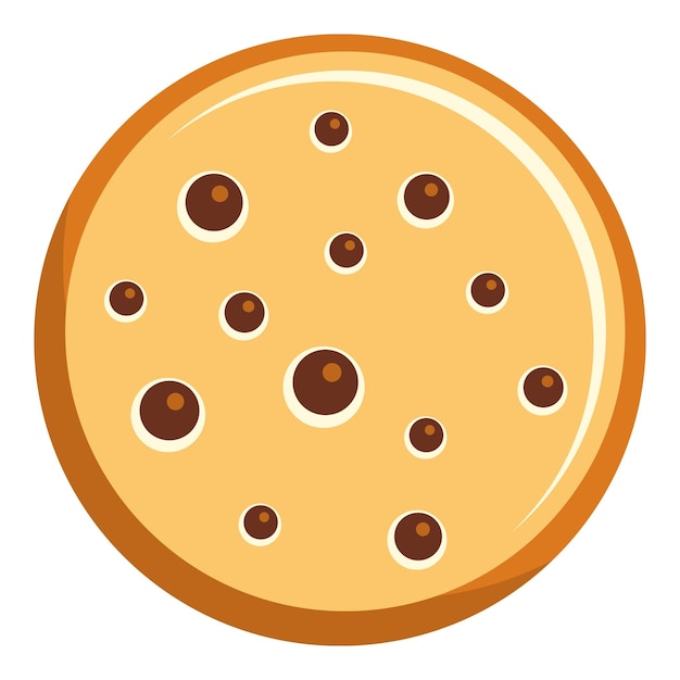 Icono de galleta de amapola Ilustración plana del icono de vector de galleta de amapola para web