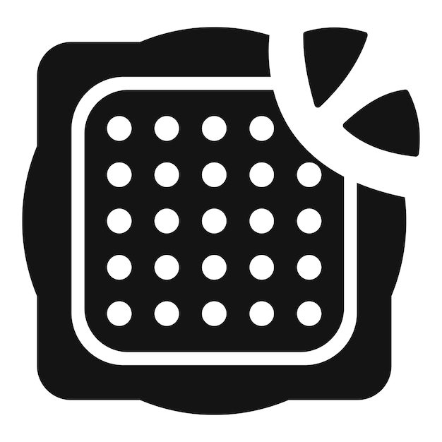 Icono de galleta con chip Ilustración simple del icono de vector de galleta con chip para diseño web aislado sobre fondo blanco