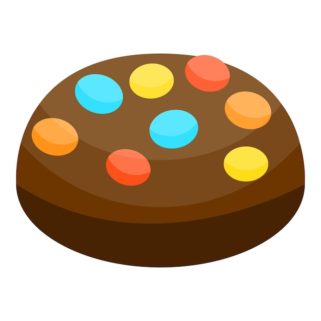 Icono de galleta dulce Isométrico del icono de vector de galleta dulce para diseño web aislado sobre fondo blanco