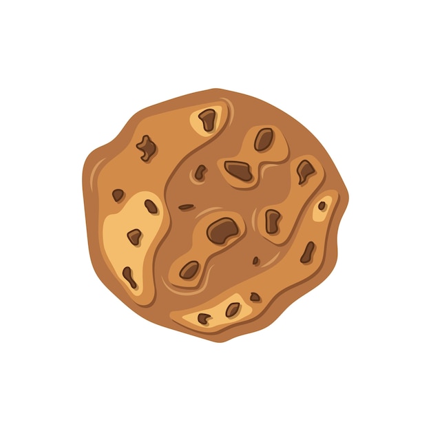 Icono de galleta en estilo plano Ilustración vectorial de galleta sabrosa en un fondo aislado Sello de panadería de chocolate concepto de negocio