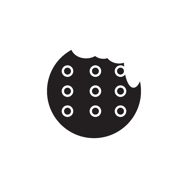 Ícono de galleta Ilustración de línea delgada plana vectorial
