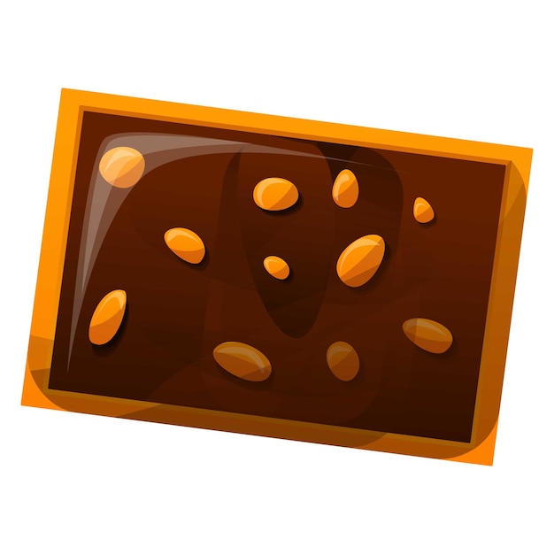 Icono de galleta de nuez de chocolate Icono vectorial de galleta De nuez de chocolates para el diseño web aislado en fondo blanco