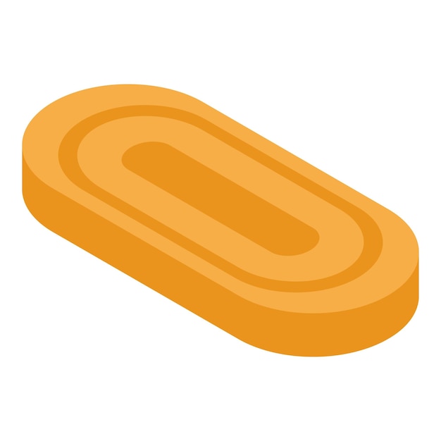 Icono de galleta de postre Isométrica del icono de vector de galleta de postre para diseño web aislado sobre fondo blanco