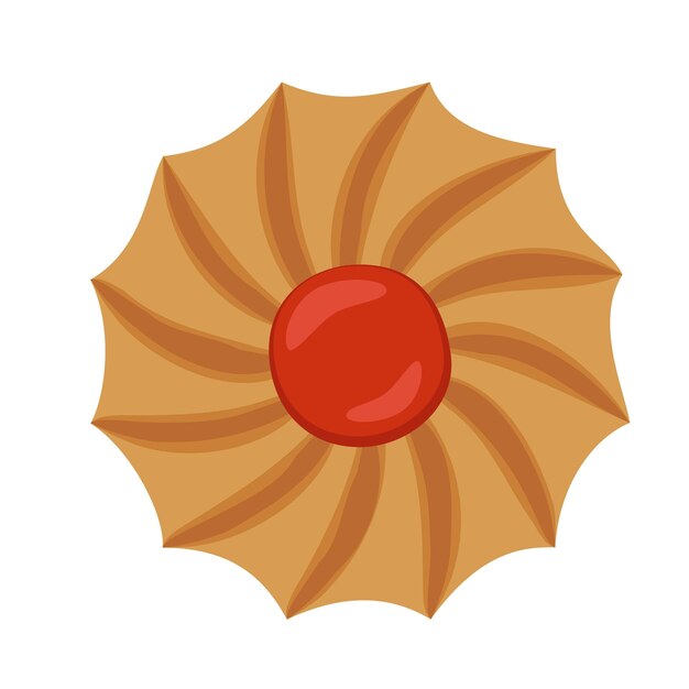 Icono de galleta de remolino Ilustración plana del icono de vector de galleta de remolino para diseño web