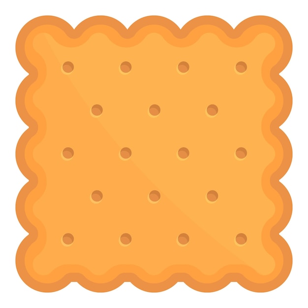 Icono de galleta salada vector de dibujos animados Comida de galleta Tiempo dulce