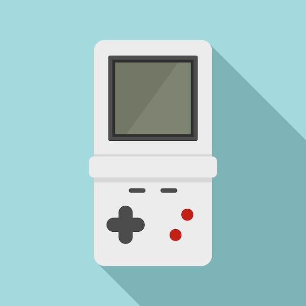 Icono de gameboy portátil ilustración plana del icono de vector de gameboy portátil para diseño web