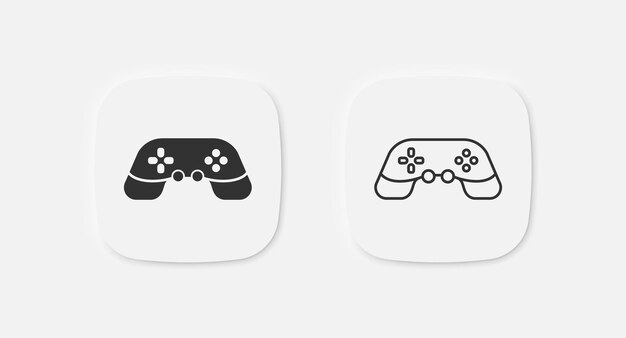 Ícono del gamepad Signo del joystick Símbolo del joypad Iconos del juego de control Signo aislado vectorial