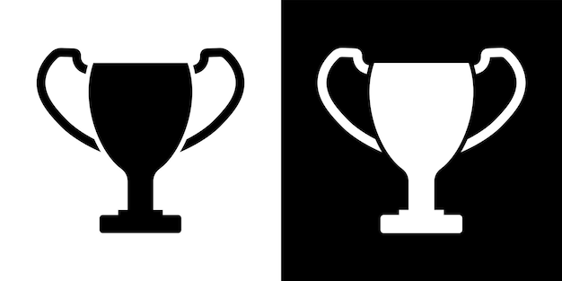 Icono del ganador de la copa Ilustración del trofeo del campeón Símbolo vectorial de la copa Signo de premio del ganador