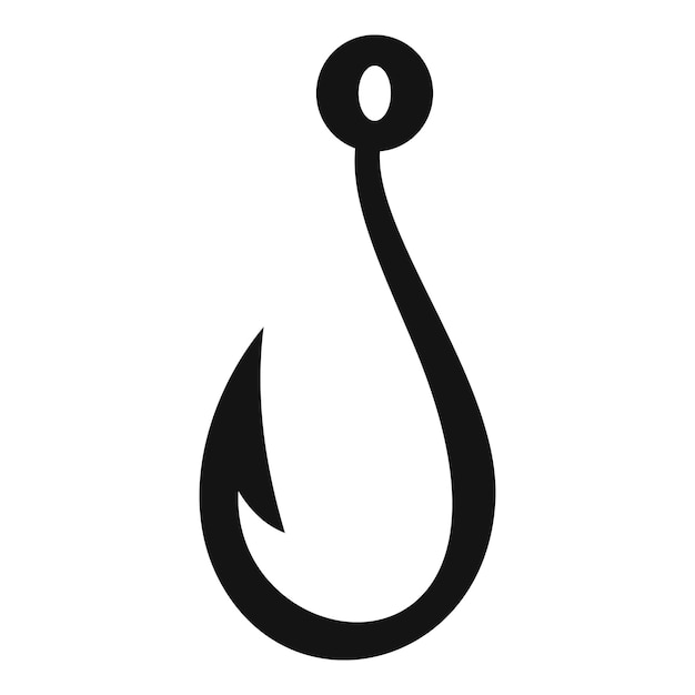 Icono de gancho de pesca de verano Ilustración sencilla del icono vectorial de gancho De pesca de verano para el diseño web aislado en fondo blanco