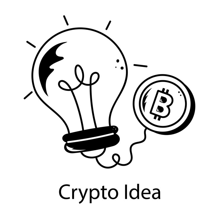 Vector icono de garabateo práctico de una idea de criptografía