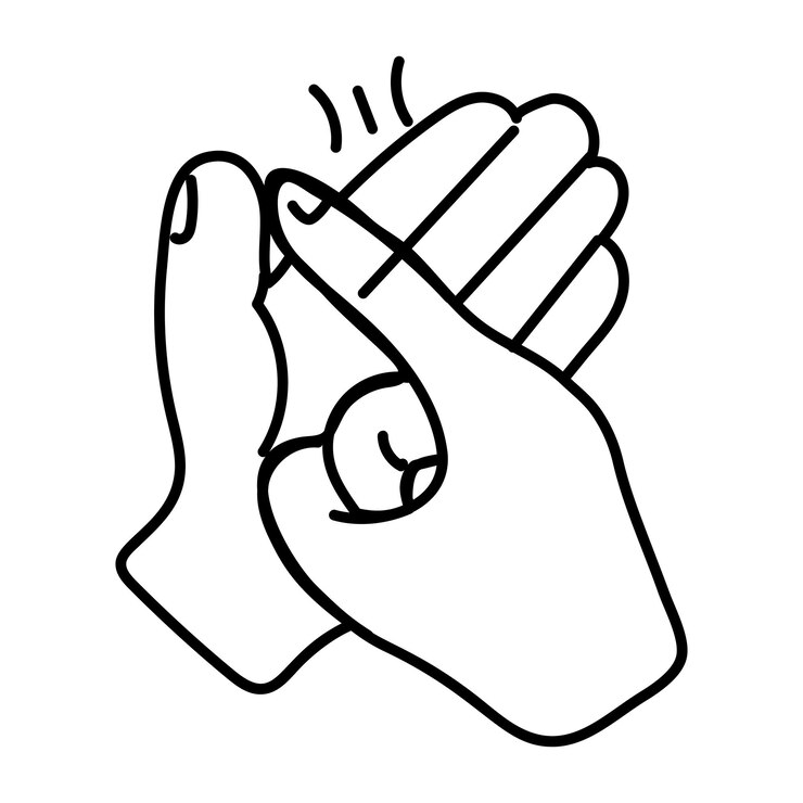 Vector un icono de garabateo práctico de una letra o un gesto