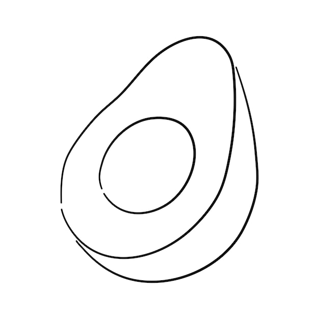 Icono de garabato de calabacín Dibujo negro dibujado a mano Ilustración vectorial