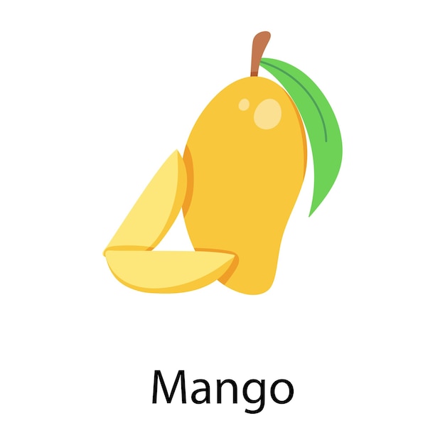 Un icono de garabato editable de mango