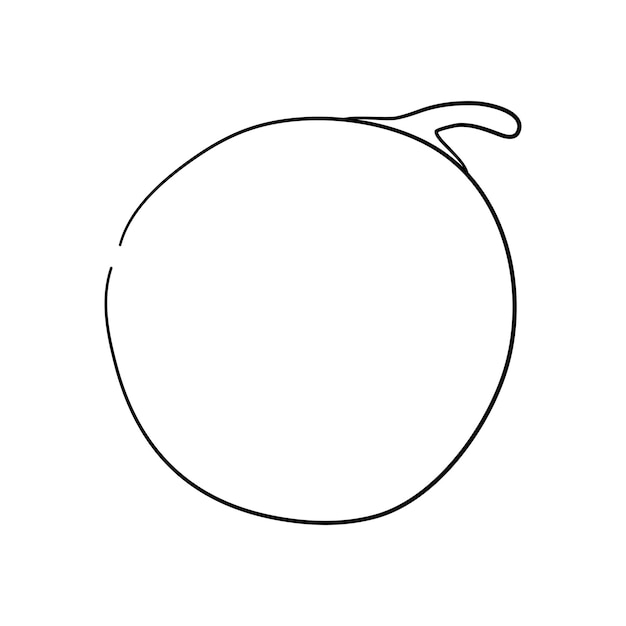 Icono de garabato de guisantes Bosquejo negro dibujado a mano Ilustración vectorial
