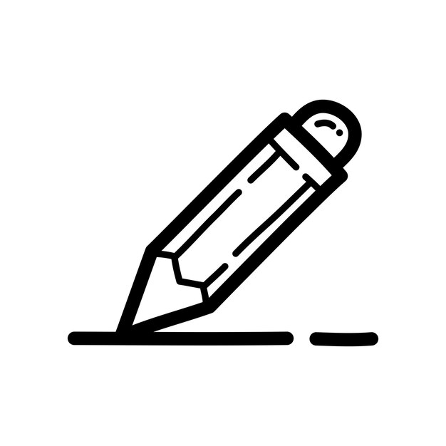 Icono de garabato de lápiz Símbolo dibujado a mano Ilustración vectorial