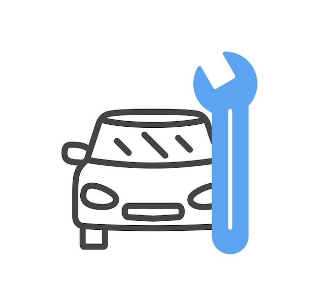 Icono de garabato de servicio de coche