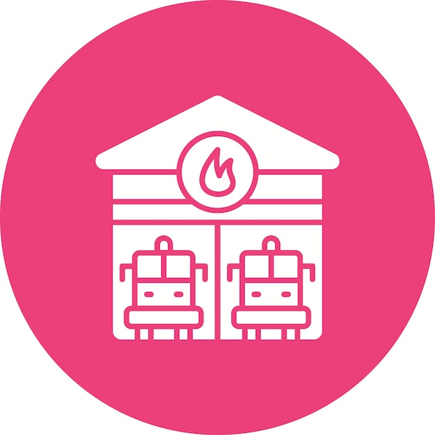 El icono del garaje de los bomberos