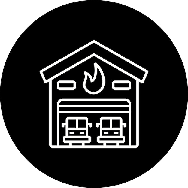 El icono del garaje de los bomberos