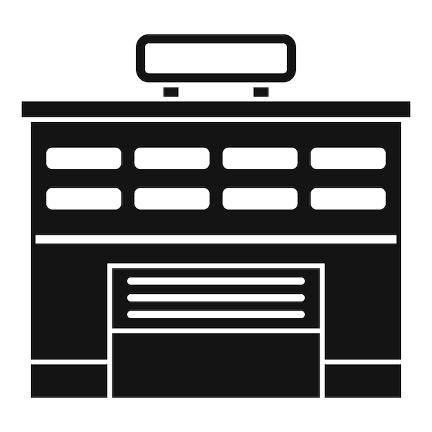 Icono de garaje de montaje de neumáticos Ilustración simple del icono de vector de garaje de montaje de neumáticos para diseño web aislado sobre fondo blanco