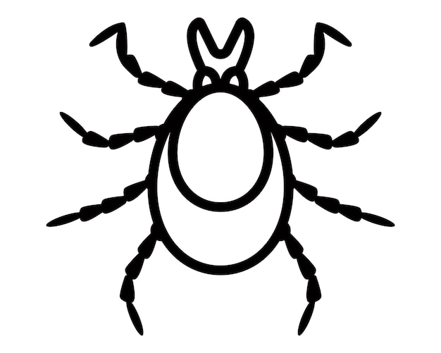 Icono de una garrapata encefalítica que vive en el bosque insecto peligroso