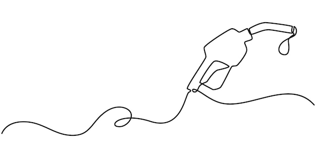 Icono de gasolinera dibujado a mano símbolo vectorial planta agua señor dibujo de línea única con pro