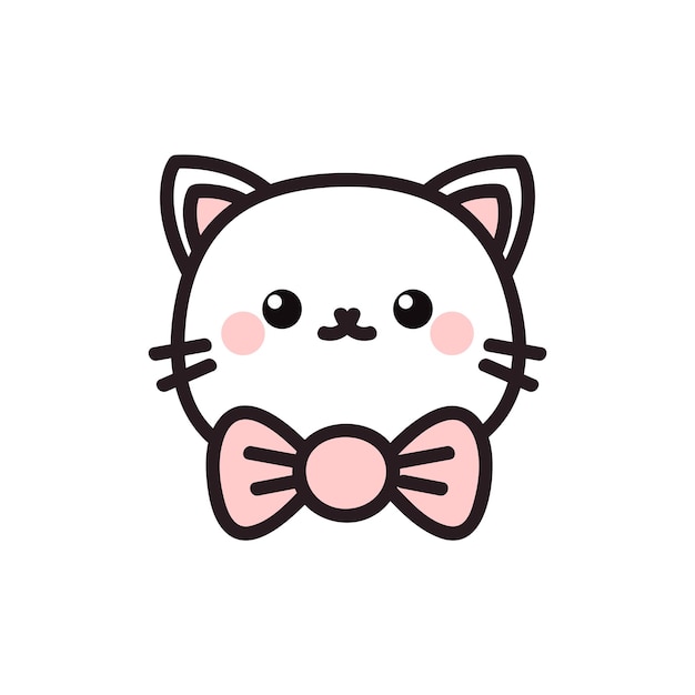 Icono de gato de dibujos animados lindo