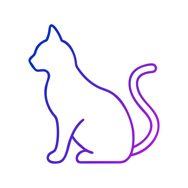 Icono de gato diseño vectorial de estilo moderno e ilustración