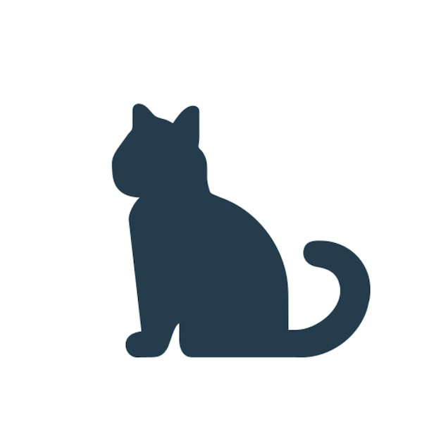 icono de gato con formas de color gradiente