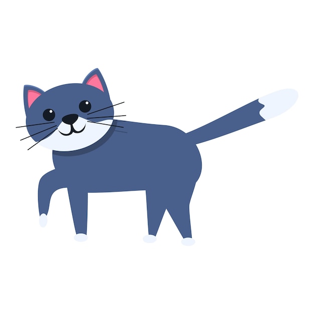 Vector icono de gato icono vectorial de gato para el diseño web aislado en fondo blanco