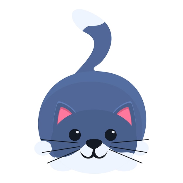 Icono de gato juguetón listo Icono vectorial de gato juguete listo para el diseño web aislado sobre fondo blanco
