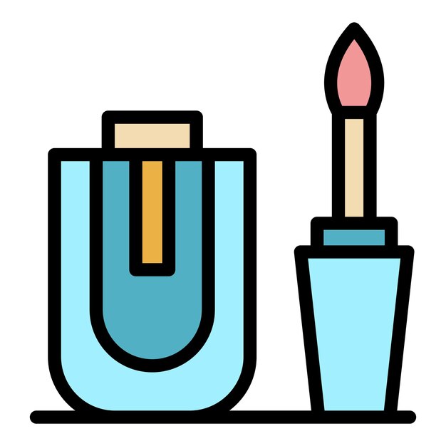 Icono de gel de cutícula Contorno gel de cutícula vector icono color plano aislado