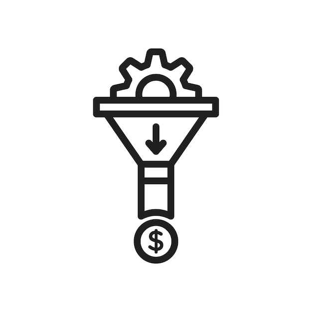 Icono de generación de clientes potenciales Contorno delgado simple