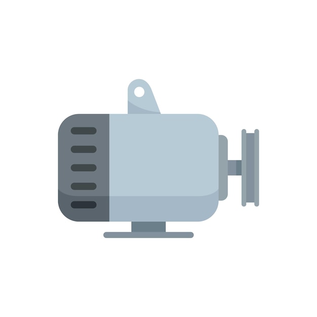 Icono del generador de coche Ilustración plana del icono de vector del generador de coche aislado sobre fondo blanco