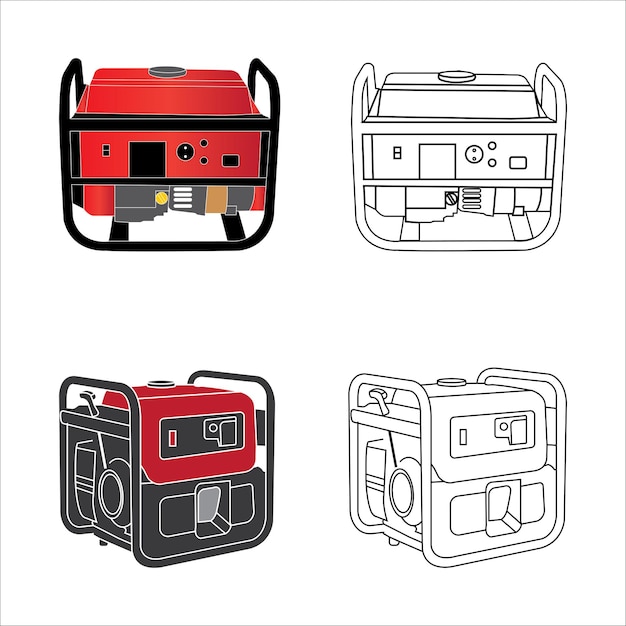 Vector icono del generador eléctrico