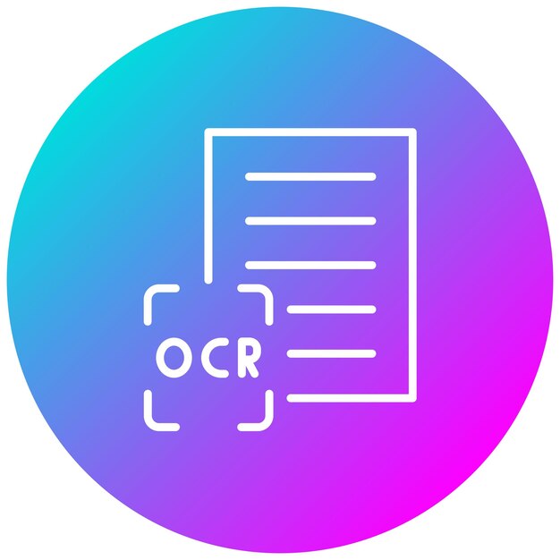 El icono general del vector Ocr se puede utilizar para imprimir un conjunto de iconos