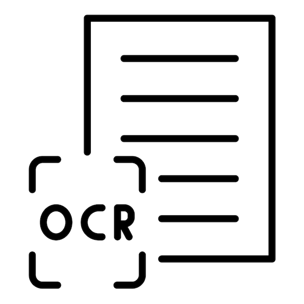 El icono general del vector Ocr se puede utilizar para imprimir un conjunto de iconos