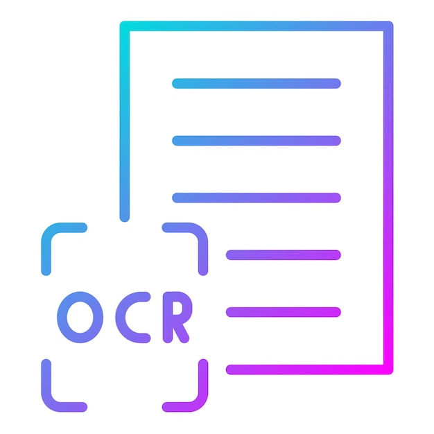 El icono general del vector Ocr se puede utilizar para imprimir un conjunto de iconos