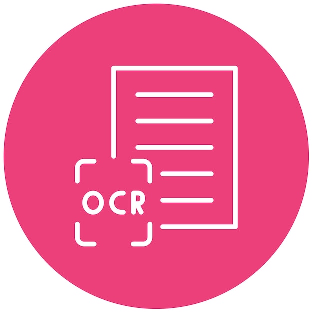 El icono general del vector Ocr se puede utilizar para imprimir un conjunto de iconos