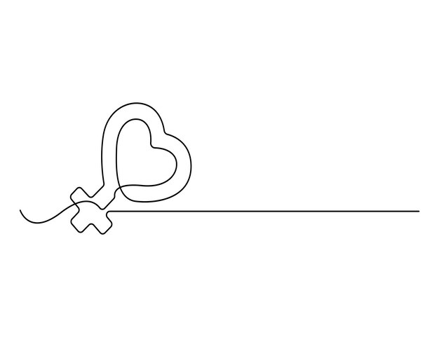 Icono de género femenino línea de dibujo continuo vector una línea ilustración vectorial de ícono de género feminino