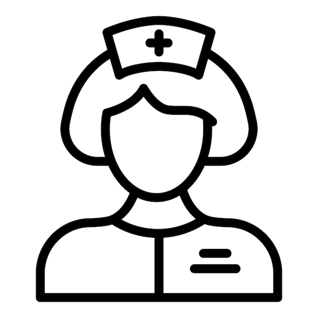 El icono de la gente del personal delineó el vector de la atención clínica del servicio de ayuda