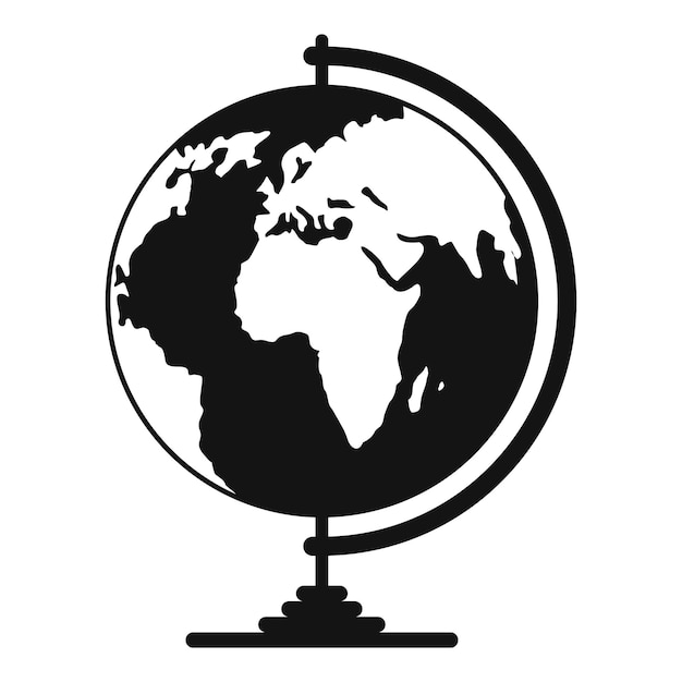 Icono de geografía Ilustración simple del icono de vector de geografía para web
