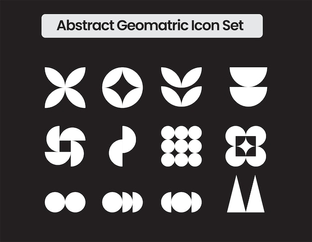 Icono Geométrico Abstracto Conjunto de formas abstractas brutales conjunto de la estética Bauhaus para la geometría de moda