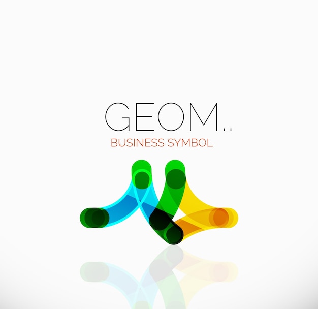 Icono geométrico abstracto lineal de logotipo