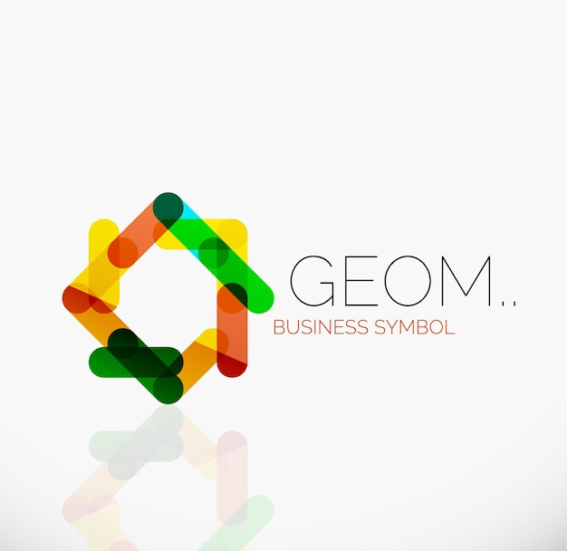 Icono geométrico abstracto lineal de logotipo